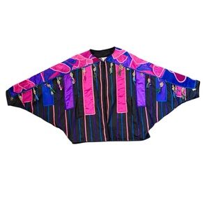 La Collection Rare Judith Roberts Multicolor Tassel Charm Batwing Sleeve Jacket